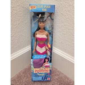 Vintage 1995 Disney Pocahontas Color Splash Hair Nakoma Doll Mattel 14867 NRFB